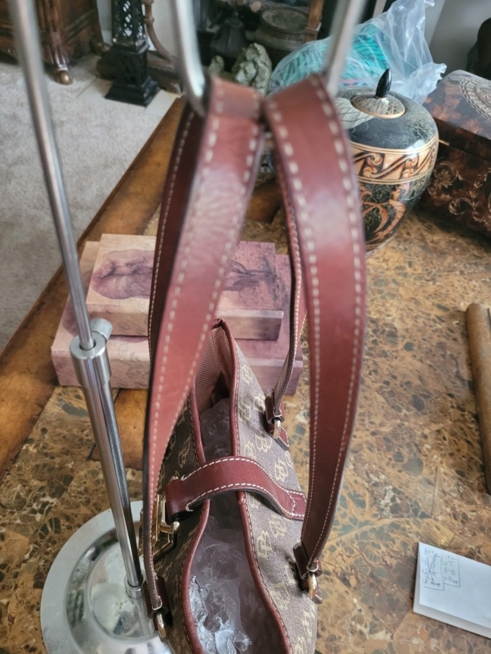 Dooney & Bourke Brown Signature Tote Bag - Picture 6 of 11